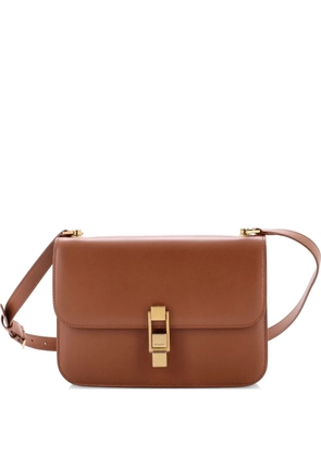 Saint Laurent Pre-Owned Carre Satchel Leather Medium crossbody bag - Brown