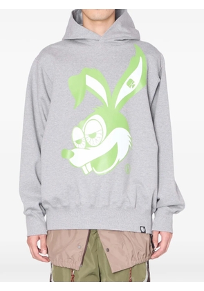 Kolor rabbit-graphic hoodie - Grey