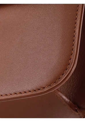 Saint Laurent Pre-Owned Carre Satchel Leather Medium crossbody bag - Brown