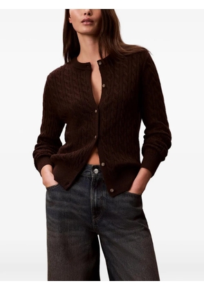 Calvin Klein cable-knit cardigan - Brown