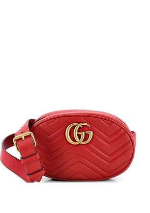 Gucci Pre-Owned GG Marmont Matelasse Leather belt bag - Red