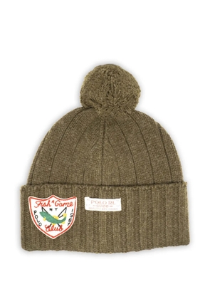 Polo Ralph Lauren Expedition ribbed pom-pom beanie hat - Green