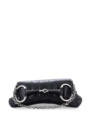 Gucci Pre-Owned Horsebit Chain Shoulder Bag Vertical Quilted Leather Medium clutch bag - Black
