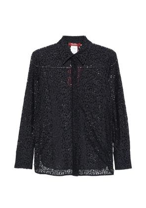 Max Mara Gala long-sleeve lace shirt - Black