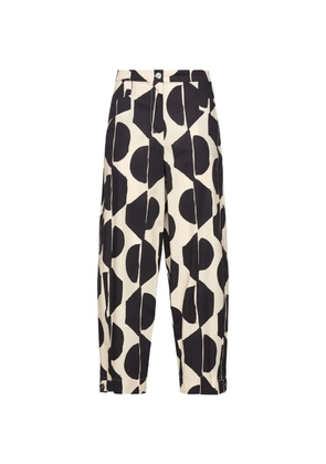 ELENA MIRO` patterned trousers - Neutrals