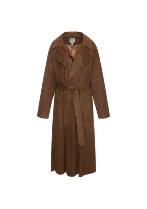 Urbancode faux-suede trenchcoat - Brown
