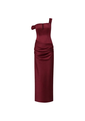 Alex Perry pleated maxi dress - Red