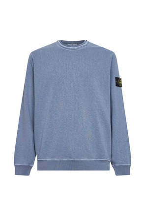 Stone Island badge ribbed sweatshirt - Blue