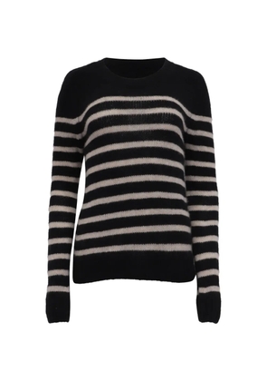 KHAITE striped crewneck sweater - Black