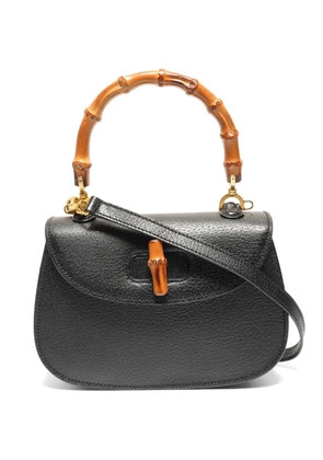 Gucci Pre-Owned 1990s Bamboo 2way leather shoulder bag - Black