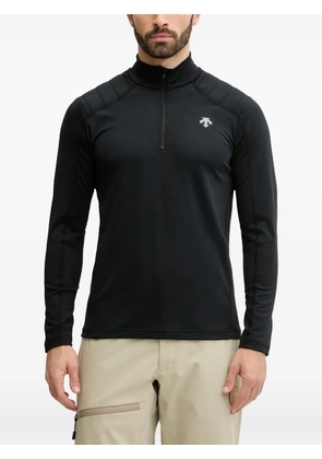 DESCENTE zip-fastening logo-detail ski top - Black