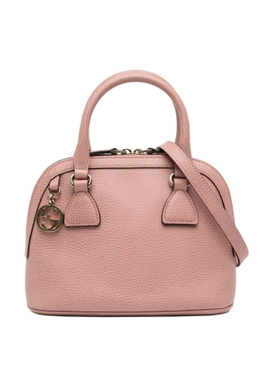 Gucci Pre-Owned 2016-2026 Mini Leather GG Charm Dome satchel - Pink