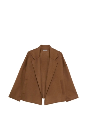 Alberta Ferretti oversized-lapel jacket - Brown