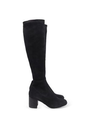 René Caovilla knee-high suede boots - Black