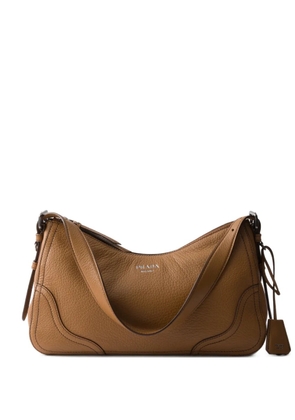 Prada Aimèe large leather shoulder bag - Brown