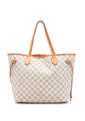 Louis Vuitton Pre-Owned 2018 Damier Azur Neverfull MM tote bag - White