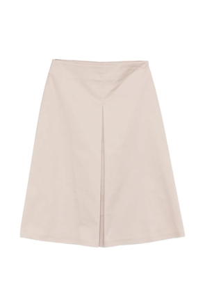 ALPHA STUDIO pleated midi A-line skirt - Neutrals