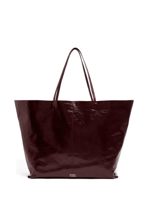 Bimba y Lola Shopper leather maxi tote bag - Brown