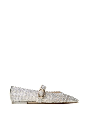 TWINSET buckle-strap ballerinas - Silver