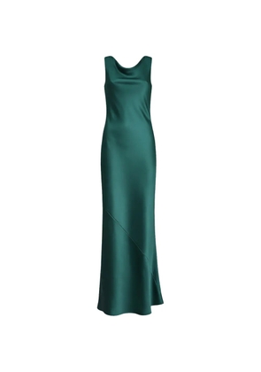 Blanca Vita draped cowl-neck maxi dress - Green