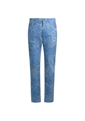 ETRO jacquard paisley denim jeans - Blue