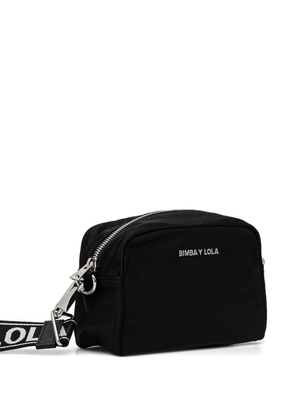 Bimba y Lola branded-strap cross body bag - Black