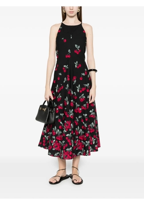 TWINSET cherry-print midi dress - Black