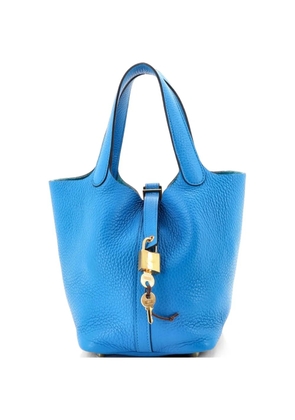 Hermès Pre-Owned Picotin Lock Bag Clemence PM bucket bag - Blue