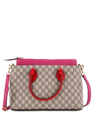 Gucci Pre-Owned Linea A Convertible GG Coated Canvas and Leather Medium tote bag - Multicolour