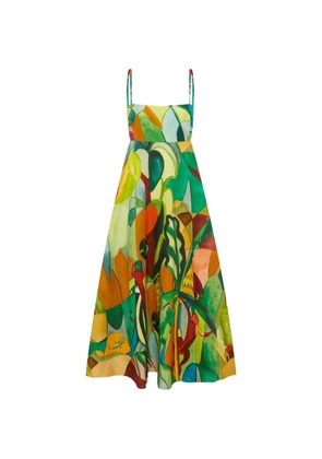 ALEMAIS mokshini adjustable-strap midi dress - Green