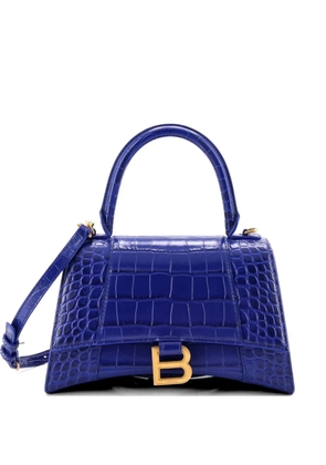 Balenciaga Pre-Owned Hourglass Top Handle Bag Crocodile Embossed Leather Small crossbody bag - Blue