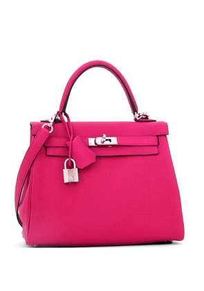 Hermès Pre-Owned Kelly Handbag Pink Togo with Palladium Hardware 25 satchel
