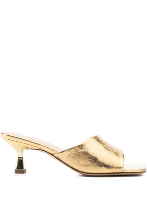 SANDRO 60mm leather sandals - Gold