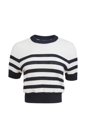Toccin Velda striped short-sleeve sweater - White