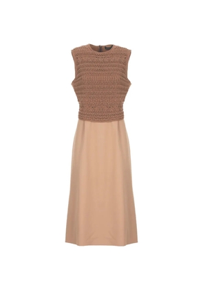 Fabiana Filippi crocheted sleeveless dress - Neutrals