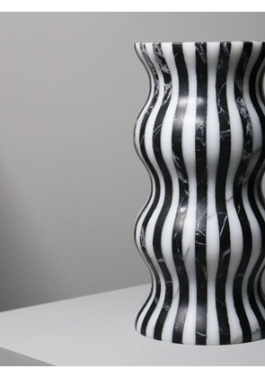 Editions Milano Versilla striped marble vase - Black