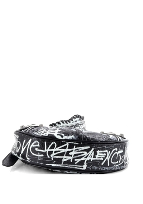 Balenciaga Pre-Owned Le Cagole Graffiti Giant Studs Leather XS shoulder bag - Black