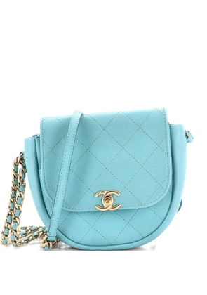 CHANEL Pre-Owned Casual Trip Messenger Bag Quilted Lambskin Mini crossbody bag - Blue