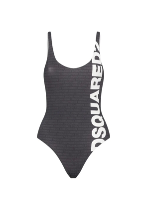 DSQUARED2 logo-print one-piece swimsuit - Grey