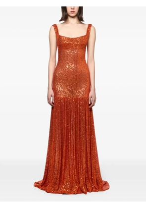 Atu Body Couture sequin-embellished maxi dress - Orange