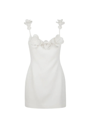 David Koma floral-appliqué mini dress - White