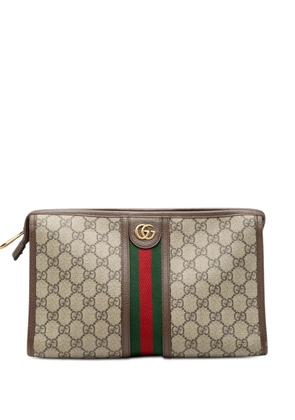 Gucci Pre-Owned 2000-2015 GG Supreme Web Ophidia clutch bag - Brown