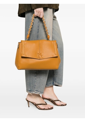 ERMANNO FIRENZE Eba braided-handle leather satchel bag - Neutrals