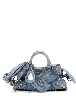 Balenciaga Pre-Owned Neo Cagole City Bag Denim with Crystals Medium shoulder bag - Blue