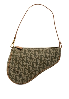 Christian Dior Pre-Owned 2001 Mini Diorissimo Canvas Saddle Pochette shoulder bag - Green