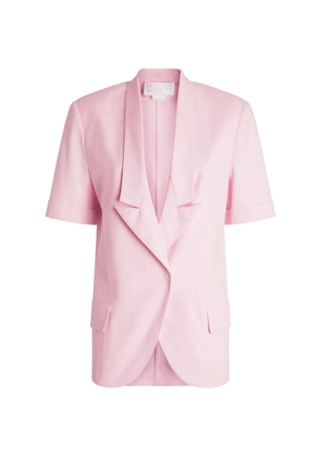 Genny flap-pockets short-sleeves blazer - Pink