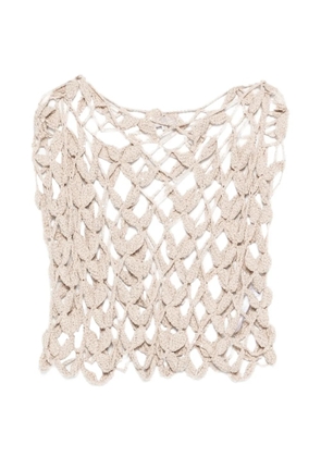 Antonelli crochet knit top - Neutrals