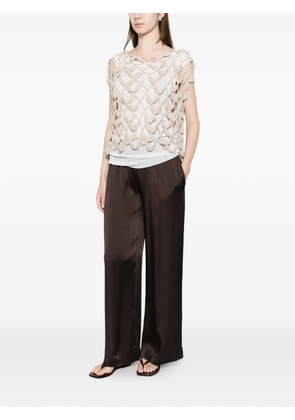 Antonelli crochet knit top - Neutrals