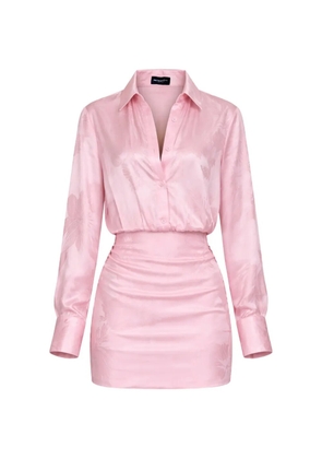 Retrofête tropical jacquard mini dress - Pink