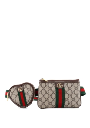Gucci Pre-Owned Ophidia Heart Utility Double GG Coated Canvas belt bag - Brown